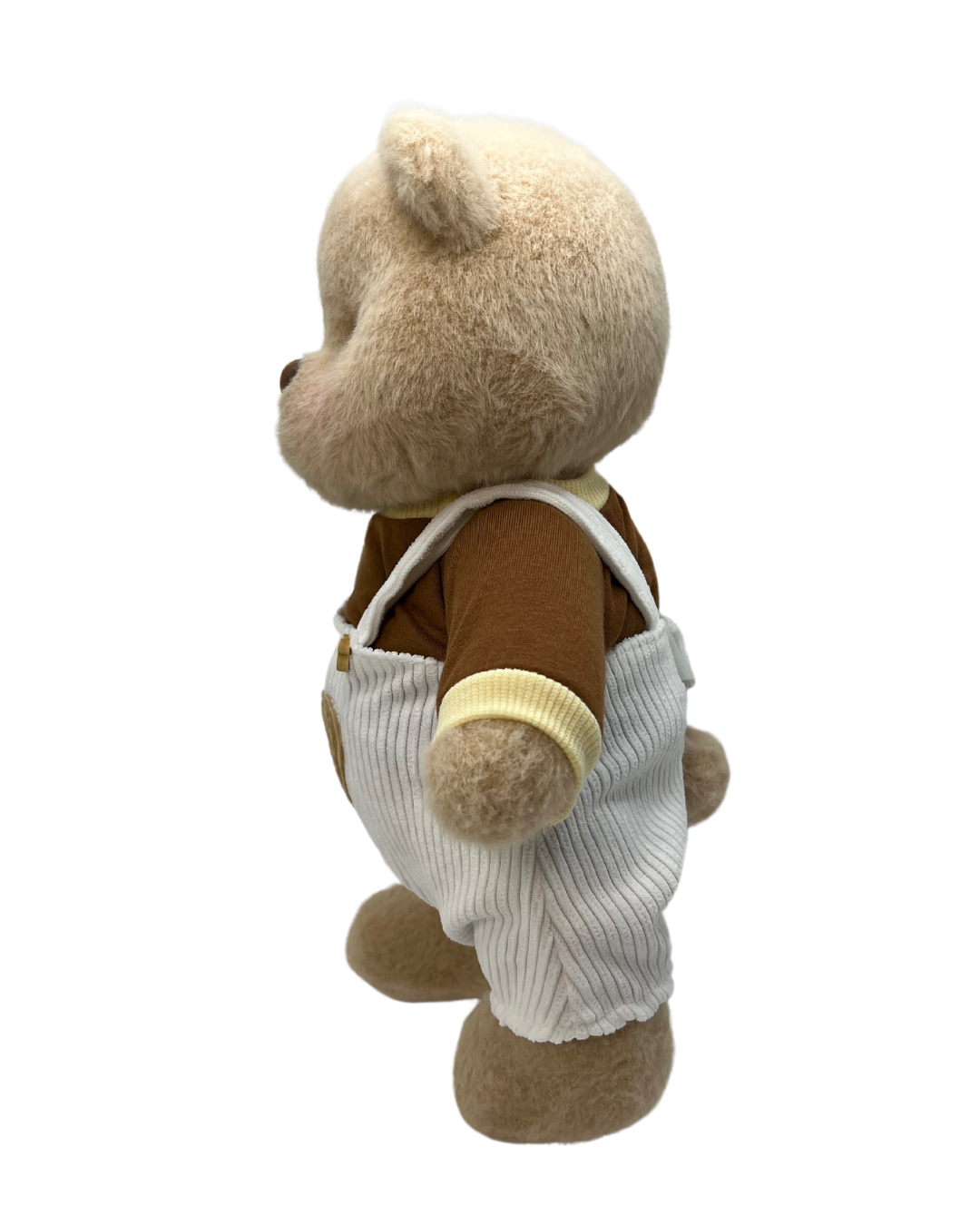 Bear Overalls Set in Brown & White (Outfit Only)