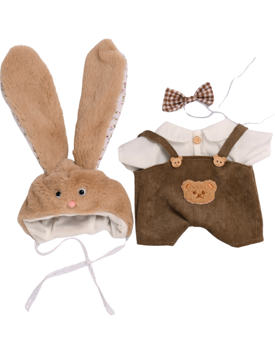 Brown Bunny Ear Suspender Set (Outfit Only)