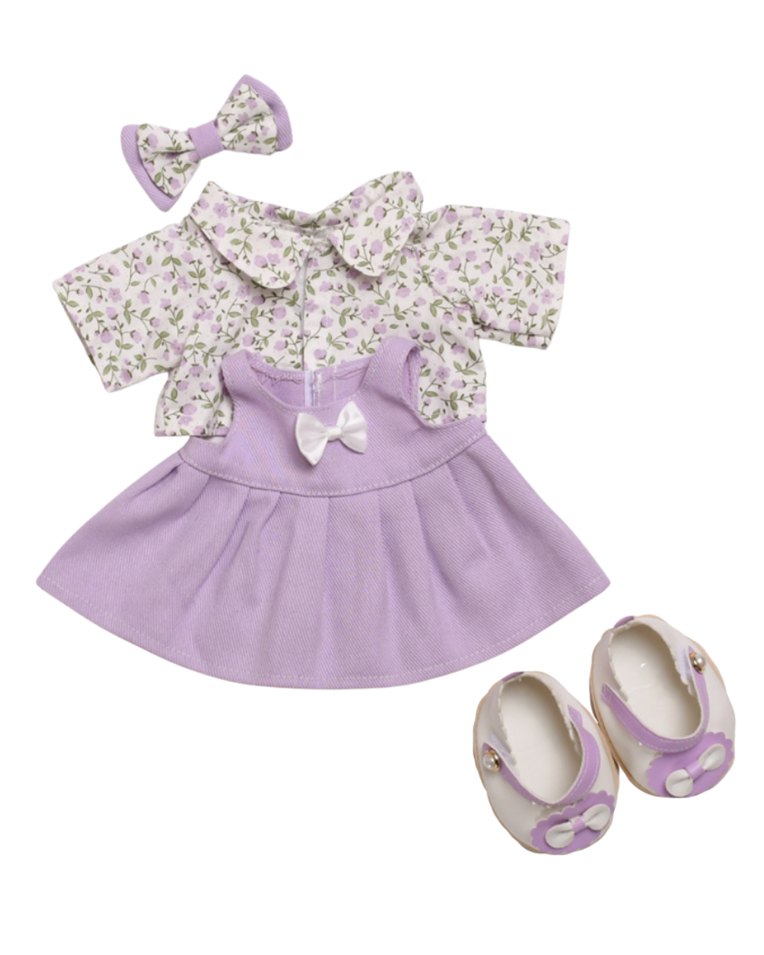 Purple Floral Formal Dress (Outfit Only)