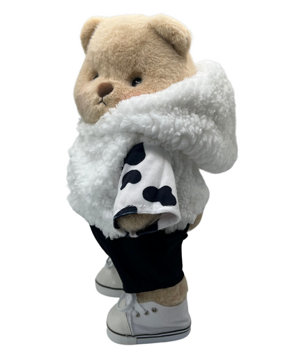 Cow Print Winter Hoodie (Outfit Only)