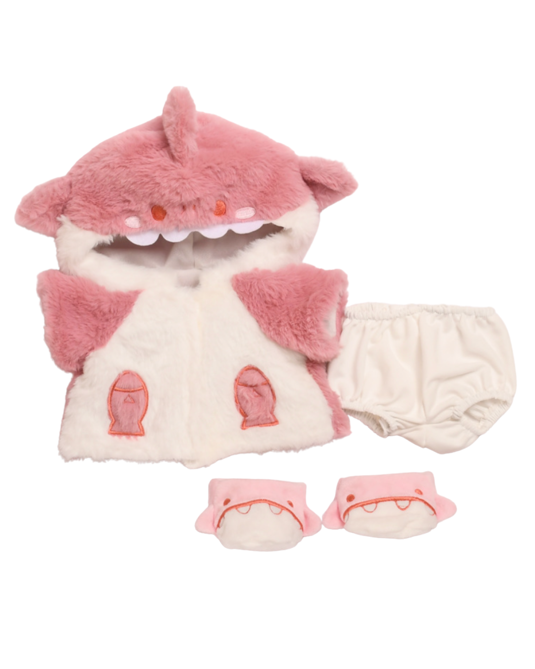 Pink Fluffy Shark Adventure Suit (Outfit Only)